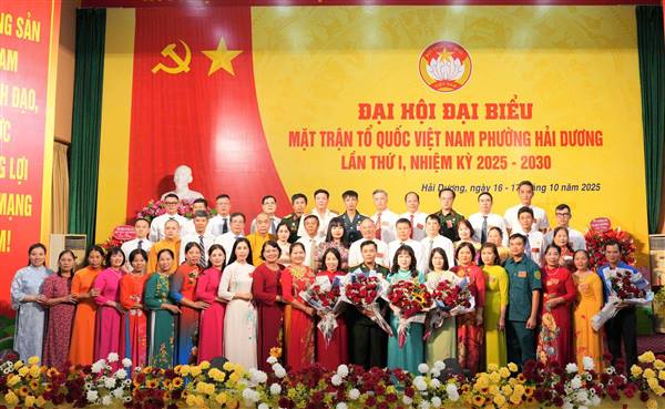 Phường Hải Dương tổ chức thành công Đại hội đại biểu Mặt trận Tổ quốc lần thứ I, nhiệm kỳ 2025–2030