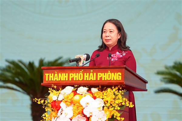 Phó Chủ tịch nước Võ Thị Ánh Xuân: Thi đua yêu nước là động lực quan trọng thúc đẩy Hải Phòng phát triển nhanh và bền vững
