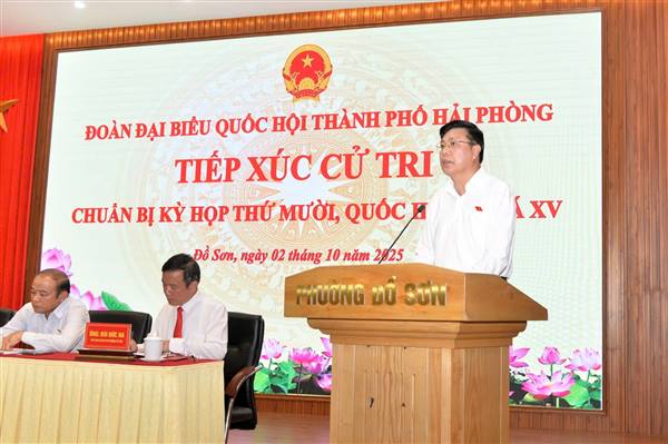 Đoàn Đại biểu Quốc hội thành phố tiếp xúc cử tri các phường Đồ Sơn, Nam Đồ Sơn