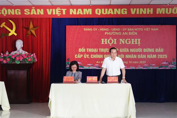 Phường An Biên: Đối thoại trực tiếp giữa người đứng đầu cấp ủy, chính quyền với Nhân dân năm 2025