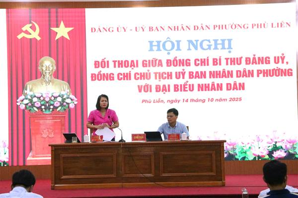 Phường Phù Liễn đối thoại, lắng nghe và giải quyết kiến nghị của Nhân dân