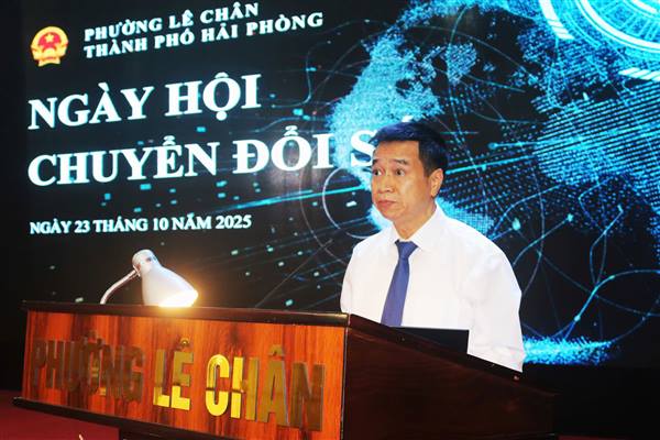 Ngày hội Chuyển đổi số phường Lê Chân năm 2025: Tiếp tục xây dựng chính quyền số hiện đại, minh bạch, phục vụ nhân dân
