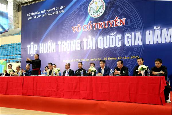 Khai mạc Lớp tập huấn trọng tài Võ cổ truyền quốc gia năm 2025 tại Hải Phòng