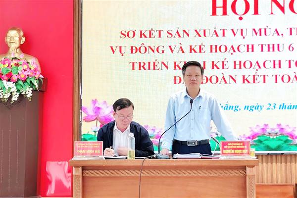 Xã Hùng Thắng: Sơ kết sản xuất vụ Mùa, triển khai kế hoạch sản xuất vụ Đông, kế hoạch thu những tháng cuối năm 2025