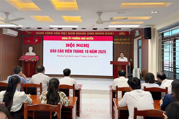Phường Ngô Quyền quán triệt, triển khai Nghị quyết Đại hội Đảng bộ các cấp