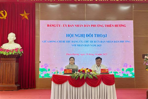 Lãnh đạo phường Thiên Hương đối thoại với Nhân dân, lắng nghe và giải quyết kiến nghị chính đáng