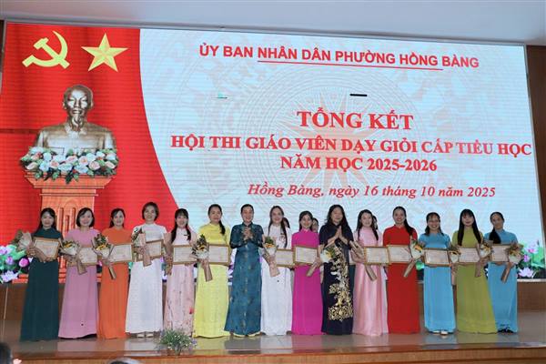 Phường Hồng Bàng tổng kết Hội thi giáo viên dạy giỏi cấp tiểu học, năm học 2025 - 2026