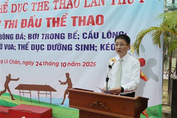 Phường Lê Chân khai mạc giải bơi thiếu niên trong chương trình Đại hội Thể dục, thể thao phường lần thứ I, năm 2025