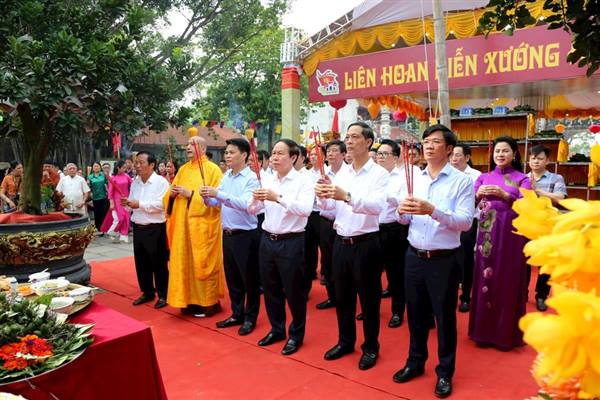 Trang nghiêm Lễ giỗ Anh hùng dân tộc Hưng Đạo Đại Vương Trần Quốc Tuấn tại Khu Di tích Đền Kiếp Bạc