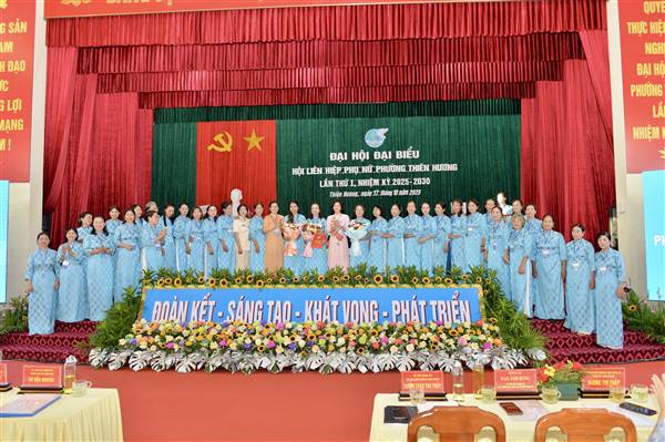 Đại hội đại biểu Phụ nữ phường Thiên Hương lần thứ I, nhiệm kỳ 2025–2030: Đoàn kết – Sáng tạo – Khát vọng – Phát triển