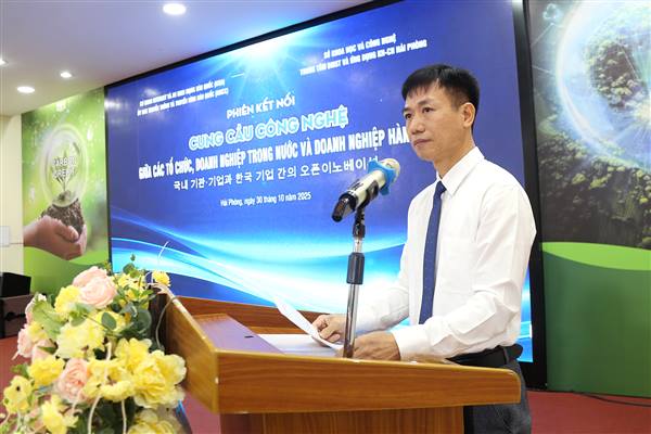 Phiên kết nối cung – cầu công nghệ giữa các tổ chức, doanh nghiệp trong nước và doanh nghiệp Hàn Quốc tại Hải Phòng