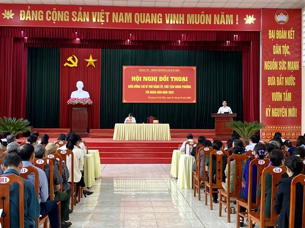 Đảng ủy, UBND phường Lê Ích Mộc đối thoại giữa người đứng đầu cấp ủy, chính quyền với Nhân dân