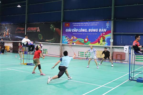Sôi nổi giải Cầu lông, Bóng bàn phường Lê Thanh Nghị lần thứ X năm 2025
