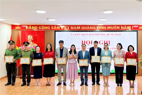 Phường Hưng Đạo biểu dương các tập thể, cá nhân tiêu biểu trong công tác giải phóng mặt bằng phục vụ các dự án trọng điểm