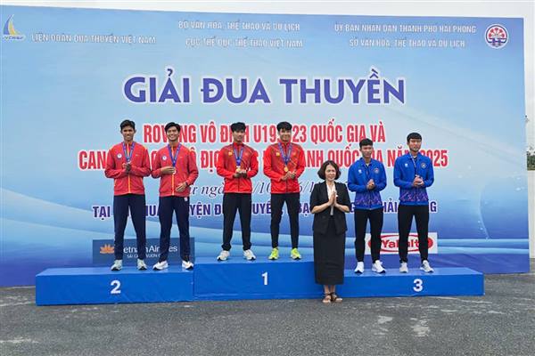 Khai mạc Giải Đua thuyền Rowing vô địch U19, U23 quốc gia và Giải Đua thuyền Canoeing Cúp vô địch các đội mạnh quốc gia năm 2025 tại Hải Phòng