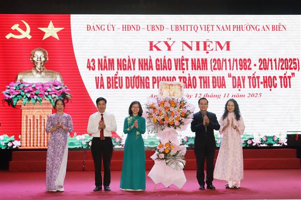 Phường An Biên kỷ niệm 43 năm Ngày Nhà giáo Việt Nam và biểu dương phong trào thi đua “Dạy tốt - Học tốt”