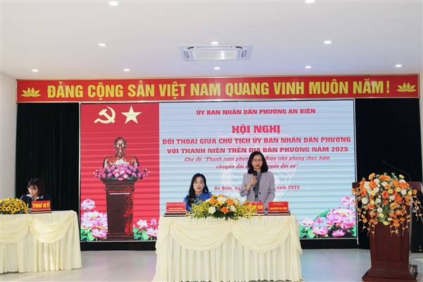Chủ tịch UBND phường An Biên đối thoại với thanh niên trên địa bàn năm 2025