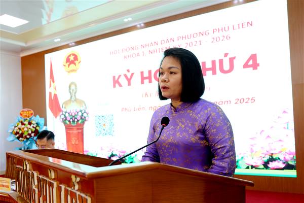 Kỳ họp thứ 4 (kỳ họp chuyên đề) HĐND phường Phù Liễn khóa I, nhiệm kỳ 2021 - 2026