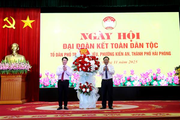 Ngày hội Đại đoàn kết tại Tổ dân phố Trần Huy Liệu, phường Kiến An: Phát huy Khối đại đoàn kết, đẩy mạnh phong trào thi đua 2025
