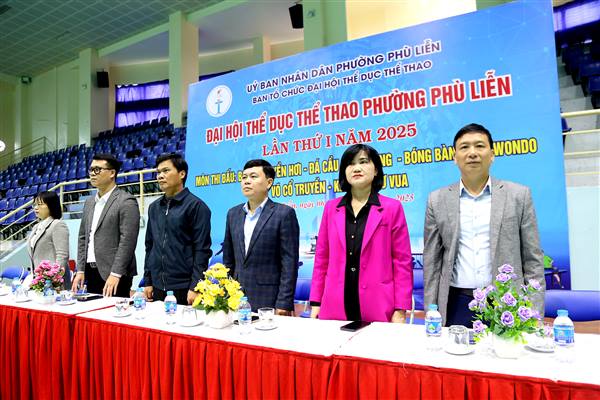 Phường Phù Liễn khai mạc Giải Bóng chuyền hơi trong khuôn khổ Đại hội Thể dục Thể thao lần thứ I năm 2025