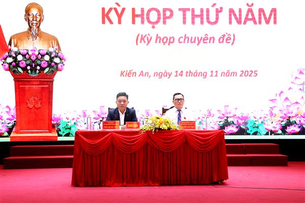 Kỳ họp thứ 5 (kỳ họp chuyên đề) HĐND phường Kiến An khóa V, nhiệm kỳ 2021 - 2026
