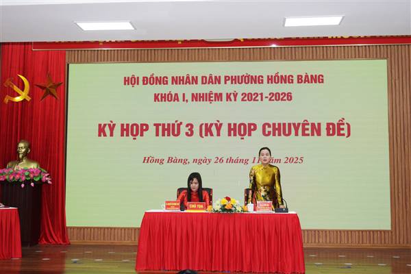 Kỳ họp thứ 3 (chuyên đề) HĐND phường Hồng Bàng quyết nghị một số nội dung điều chỉnh dự toán và phân bổ ngân sách phường năm 2025