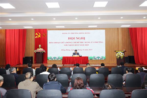 Phường Hồng Bàng: Đối thoại giữa đồng chí Bí thư Đảng ủy phường với Nhân dân năm 2025