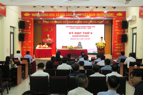 HĐND phường Dương Kinh quyết định điều chỉnh dự toán thu chi ngân sách phường năm 2025 sau sắp xếp