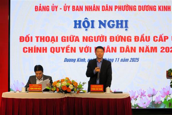 Nhân dân phường Dương Kinh đề nghị lãnh đạo phường tiếp tục quan tâm đến phát triển hạ tầng, chỉnh trang đô thị 