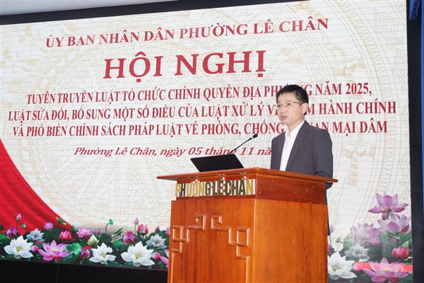 Phường Lê Chân tuyên truyền, phổ biến các văn bản pháp luật tới cán bộ, Nhân dân trên địa bàn