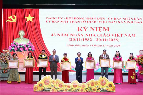 Xã Vĩnh Bảo quyết tâm phát triển đội ngũ nhà giáo đáp ứng thời đại số và hội nhập quốc tế