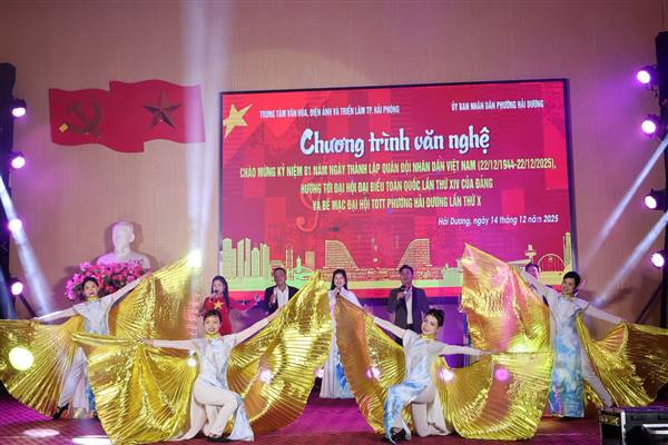 Phường Hải Dương tổ chức chương trình văn nghệ chào mừng 81 năm Ngày thành lập Quân đội nhân dân Việt Nam