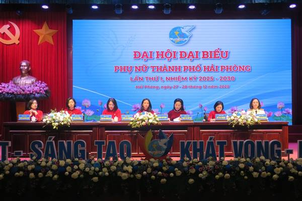 274 đại biểu tham dự Đại hội đại biểu Phụ nữ thành phố Hải Phòng lần thứ I, nhiệm kỳ 2025 - 2030