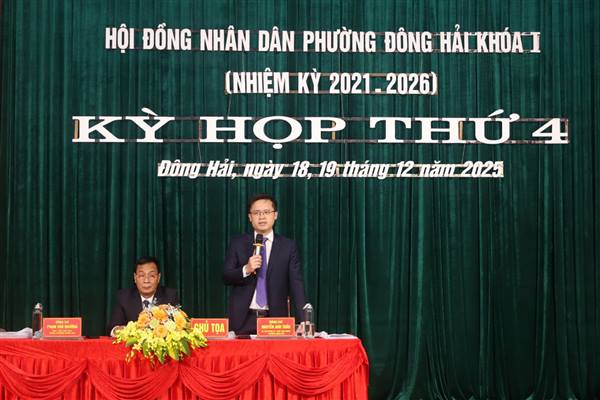 Hội đồng nhân dân phường Đông Hải khóa I thông qua 6 Nghị quyết tại Kỳ họp thứ 4 