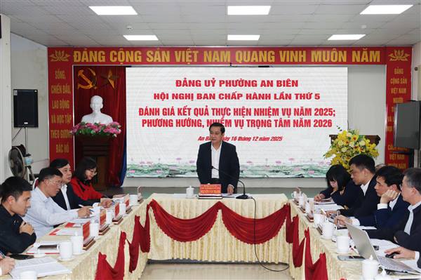 Phường An Biên xác định Chủ đề năm 2026 là “Tăng cường quản lý đất đai, đô thị - Đẩy mạnh cải cách hành chính, chuyển đổi số”