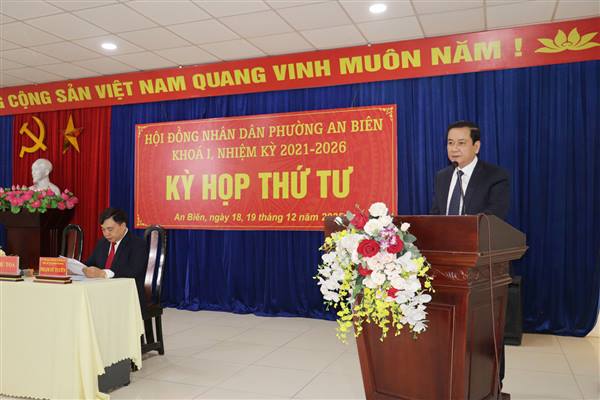 Khai mạc Kỳ họp thứ 4 - Kỳ họp thường lệ cuối năm 2025 HĐND phường An Biên khóa I, nhiệm kỳ 2021 - 2026