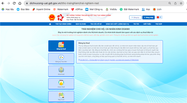 Ngành Thuế giới thiệu cổng trải nghiệm dành cho hộ cá nhân kinh doanh chuyển sang kê khai thuế 