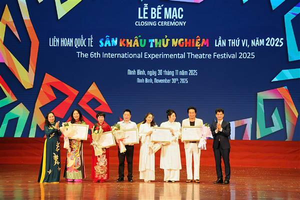 Nhà hát Sân khấu Truyền thống Hải Phòng đạt Huy chương Vàng cùng nhiều thành tích tại Liên hoan quốc tế sân khấu thử nghiệm lần thứ VI - 2025