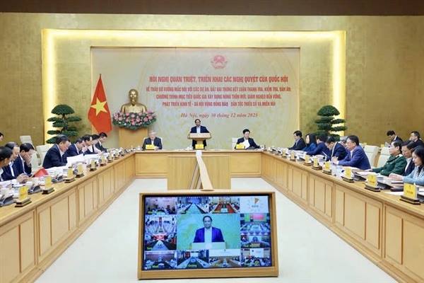 Hội nghị toàn quốc quán triệt, triển khai các Nghị quyết của Quốc hội về tháo gỡ vướng mắc dự án, đất đai và các chương trình mục tiêu quốc gia