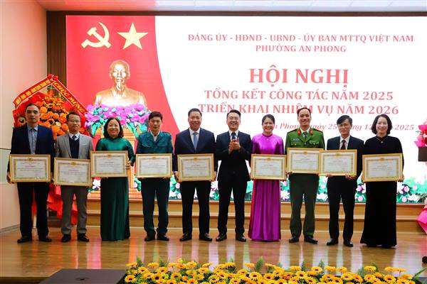 Đảng ủy phường An Phong phấn đấu hoàn thành 23 chỉ tiêu công tác trong năm 2026