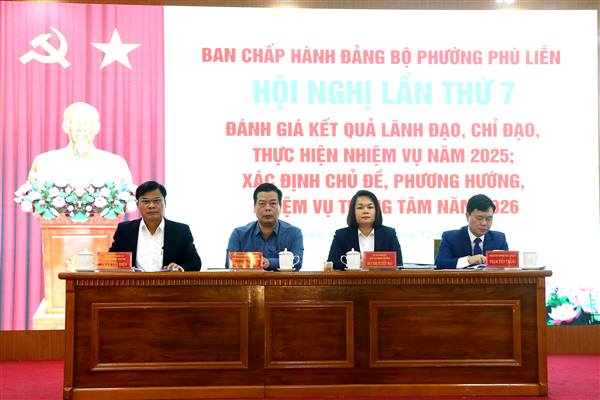 Hội nghị Ban Chấp hành Đảng bộ phường Phù Liễn lần thứ 7: Đánh giá kết quả năm 2025, xác định nhiệm vụ trọng tâm năm 2026