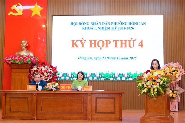 HĐND phường Hồng An biểu quyết thông qua các Nghị quyết về phát triển kinh tế, xã hội năm 2026 