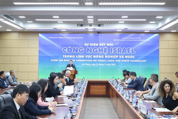 Tăng cường kết nối và chuyển giao công nghệ Israel trong nông nghiệp và tài nguyên nước tại Hải Phòng