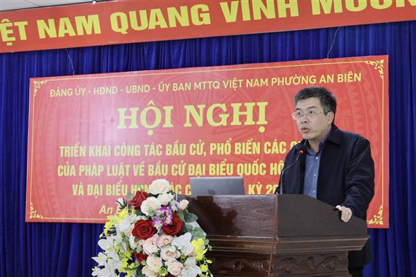 Phường An Biên triển khai công tác bầu cử đại biểu Quốc hội khóa XVI và đại biểu HĐND các cấp nhiệm kỳ 2026 - 2031