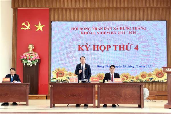 Kỳ họp thứ 4 HĐND xã Hùng Thắng thông qua 5 nghị quyết quan trọng