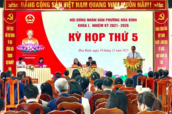 Hội đồng nhân dân phường Hòa Bình đề ra 15 chỉ tiêu phát triển kinh tế - xã hội năm 2026