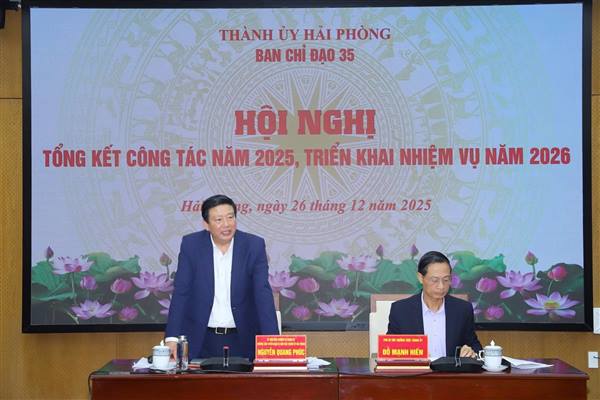 Ban Chỉ đạo 35 Thành ủy Hải Phòng: Quyết tâm giữ vững trận địa tư tưởng, hướng tới Đại hội Đảng các cấp