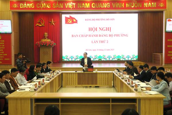 Đảng ủy phường Đồ Sơn phấn đấu hoàn thành 25 chỉ tiêu công tác năm 2026