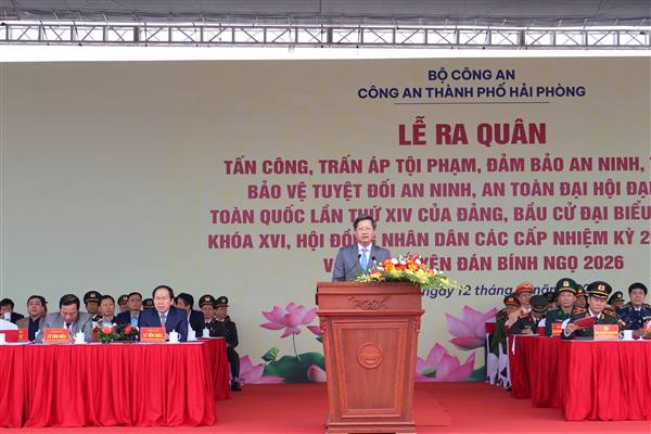 Công an thành phố ra quân cao điểm trấn áp tội phạm, bảo đảm an ninh tuyệt đối các sự kiện chính trị trọng đại và Tết Bính Ngọ 2026
