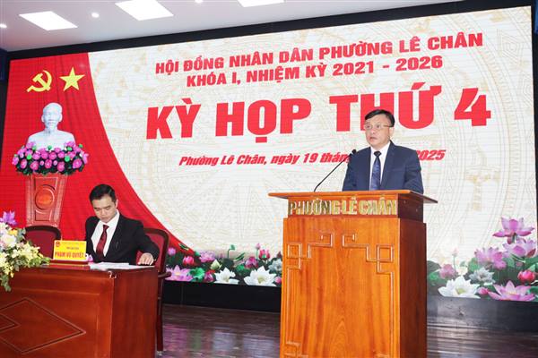 HĐND phường Lê Chân biểu quyết thông qua các Nghị quyết về phát triển kinh tế, xã hội năm 2026
